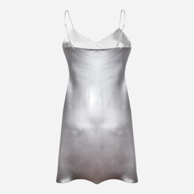Koszula nocna damska satynowa DKaren Slip Karen XS Silver (5901780652203) - obraz 3