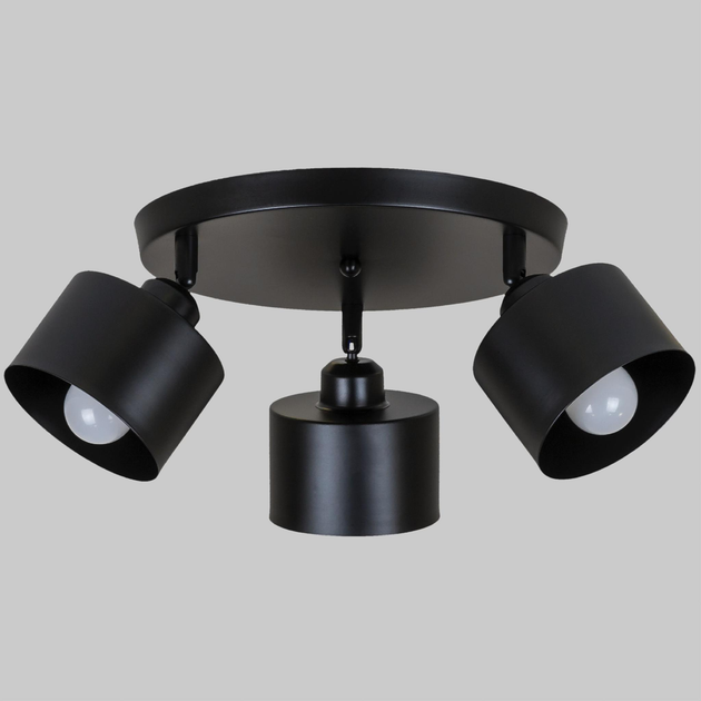 Потолочная люстра с 3 плафонами в стиле лофт "Loft Trio Light" (52-X187F2-3 BK (300)) - изображение 1