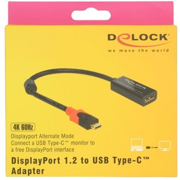 Adapter Delock DisplayPort for a USB Type-C Monitor 4K 60 Hz (4043619639281) - obraz 2