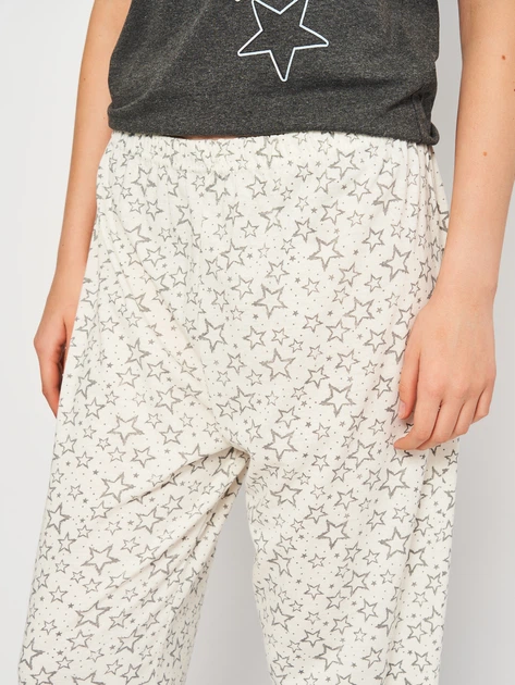 Піжама (футболка + штани) жіноча NOVITI PD008-W-01 XL Сіра (5905204314449) - зображення 6