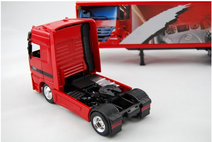 Вантажівка Daffi Mercedes-Benz Actros з причепом Metal Red 1:43 (5905422057654) - зображення 2