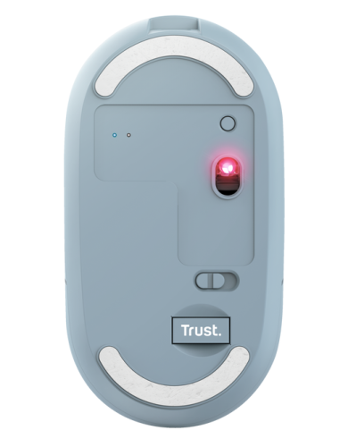 Миша бездротова Trust Puck, Blue, USB (2.4GHz) / Bluetooth, оптична, 800 - 1600 dpi, 4 кнопки, гніздо для зберігання приймача, акумулятор (24126) - изображение 4