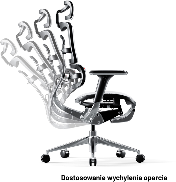 Крісло офісне ергономічне Diablo Chairs V-Master Black-White (5904405577172) - зображення 7