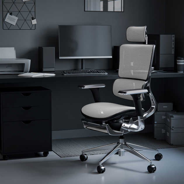 Крісло офісне ергономічне Diablo Chairs V-Master Black-White (5904405577172) - зображення 9