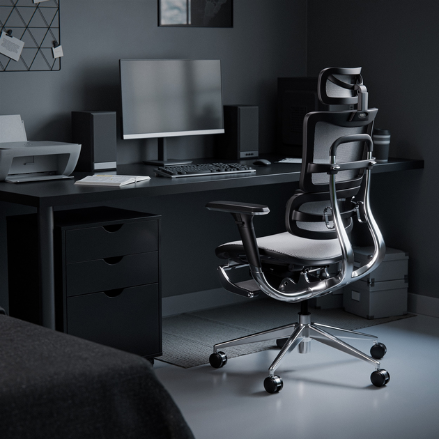 Крісло офісне ергономічне Diablo Chairs V-Master Black-White (5904405577172) - зображення 10