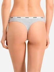 Zestaw damskich majtek typu stringi 3 szt Puma String 3p Pack 90759001 XS Czarny/Szary/Biały (8718824804392) - obraz 6