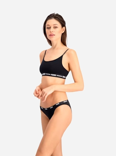 Zestaw damskich majtek bikini 2 szt Puma Women Bikini 2P Hang 90784703 M Czarny (8718824910888) - obraz 7