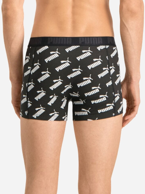 Zestaw majtek męskich typu bokserki 2 szt Puma Men Aop Boxer 2P 93505401 S Czarny (8720245044936) - obraz 4