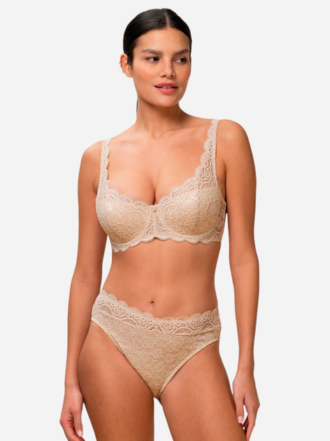 Biustonosz damski z fiszbinami z koronką Triumph 10166798 80G Beżowy (7613112815511) - obraz 7