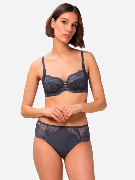 Biustonosz damski z fiszbinami z koronką Triumph 10209608 75B Szary (7613137807744) - obraz 5