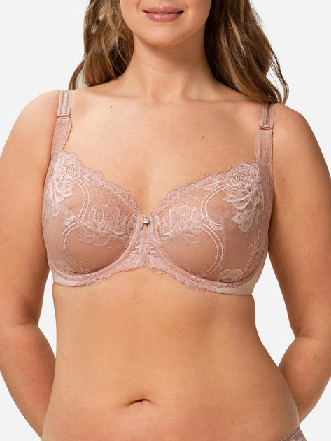Biustonosz damski z fiszbinami z koronką Triumph 10209608 95B Różowy (7613137808109) - obraz 5