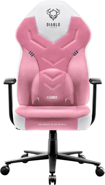 Fotel gamingowy Diablo X-Gamer 2.0 Normal Size Marshmallow Pink (5902560338881) - obraz 1