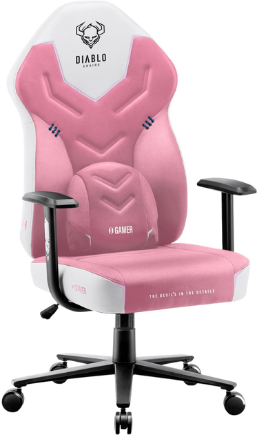 Fotel gamingowy Diablo X-Gamer 2.0 Normal Size Marshmallow Pink (5902560338881) - obraz 2