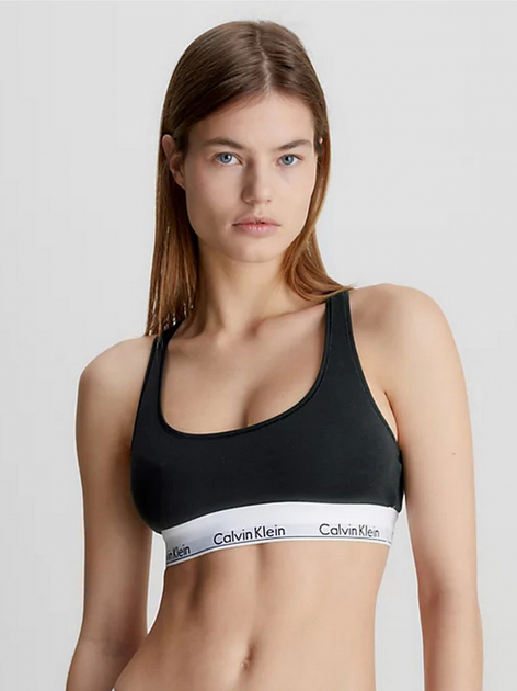 Biustonosz damski miękki Calvin Klein Underwear 0000F3785E-001 M Czarny (8718571607123) - obraz 1