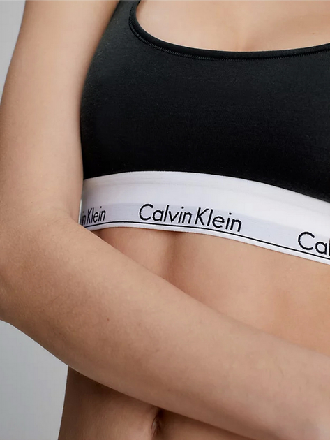 Бюстгальтер без кісточок бавовняний Calvin Klein Underwear 0000F3785E-001 XL Чорний (8718654886353) - зображення 4