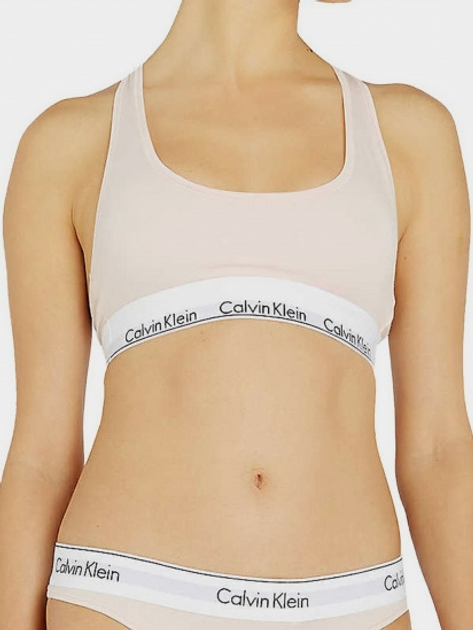 Бюстгальтер без кісточок бавовняний Calvin Klein Underwear 0000F3785E-2NT L Рожевий (8718934300821) - зображення 3