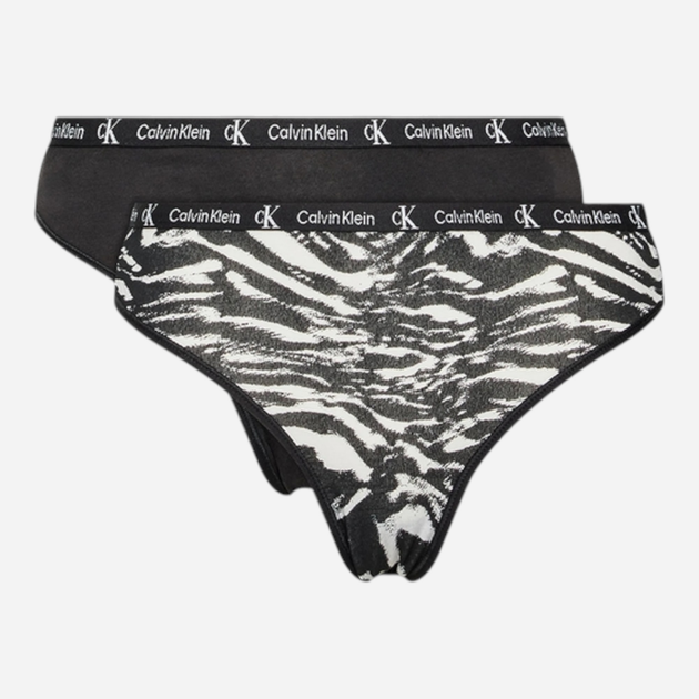 Zestaw damskich majtek typu figi 2 szt Calvin Klein Underwear 000QD3991E-BIK M Czarny (8720107317710) - obraz 1