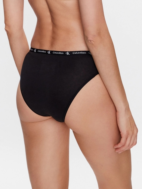 Набір трусиків сліпів жіночих бавовняних Calvin Klein Underwear 000QD3991E-BIK M 2 шт Чорний/Тигровий (8720107317710) - зображення 5