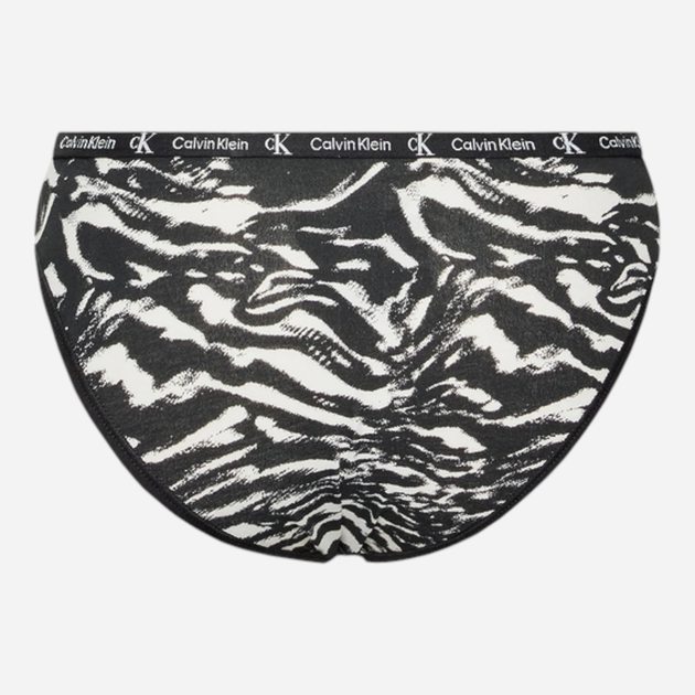 Набір трусиків сліпів жіночих бавовняних Calvin Klein Underwear 000QD3991E-BIK XL 2 шт Чорний/Тигровий (8720107317772) - зображення 3