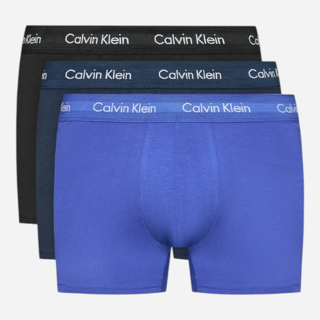 Набір трусів-боксерів чоловічих Calvin Klein Underwear 000NB1770A-4KU L 3 шт Синій/Темно-синій/Чорний (8719115052720) - зображення 1