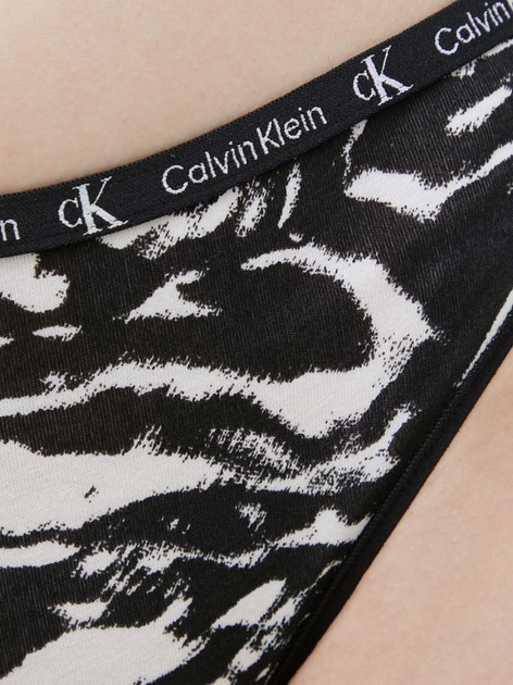 Набір трусиків сліпів жіночих бавовняних Calvin Klein Underwear 000QD3991E-BIK XS 2 шт Чорний/Різнокольоровий (8720107317550) - зображення 8
