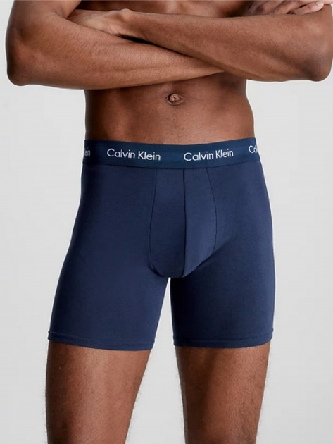 Zestaw majtek męskich typu bokserki Calvin Klein Underwear 000NB1770A-4KU S 3 szt Niebieski/Granatowy/Czarny (8719115052706) - obraz 4