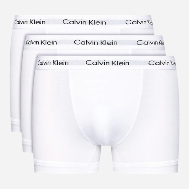 Zestaw majtek męskich typu bokserki Calvin Klein Underwear 0000U2662G-100 M 3 szt Białe (5051145189216) - obraz 1