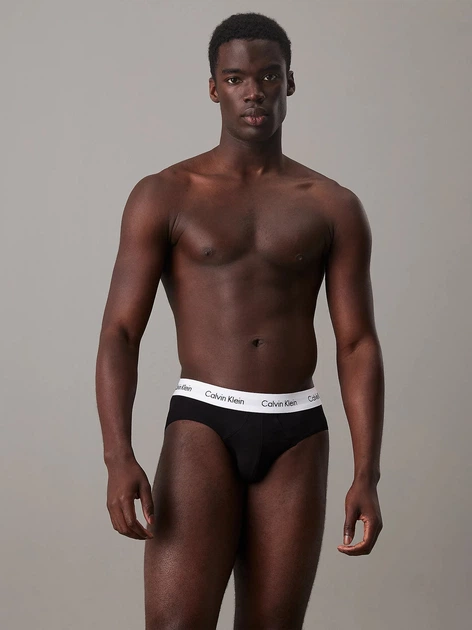 Набір трусів сліпів чоловічих бавовняних Calvin Klein Underwear 0000U2661G-001 S 3 шт Чорний (5051145283334) - зображення 4