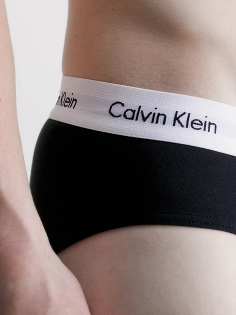 Набір трусів сліпів чоловічих бавовняних Calvin Klein Underwear 0000U2661G-001 S 3 шт Чорний (5051145283334) - зображення 8