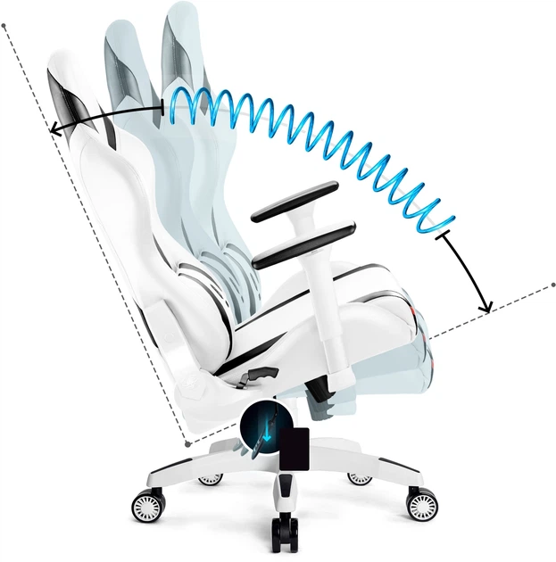 Ігрове крісло Diablo X-Horn 2.0 King Size White-Black (5902560337860) - зображення 6