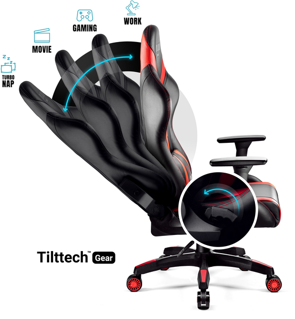 Fotel gamingowy Diablo X-Horn 2.0 King Size Black-Red (5902560336887) - obraz 7