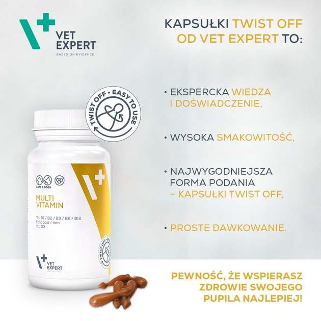 Добавки для собак та котів Vet Expert Multivitamin 30 капсул (5902414202047) - зображення 7