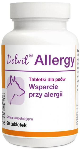 Tabletki dla psów Dolfos Dolvit Allergy wsparcie przy alergii 90 tabletek (5902232640984) - obraz 1