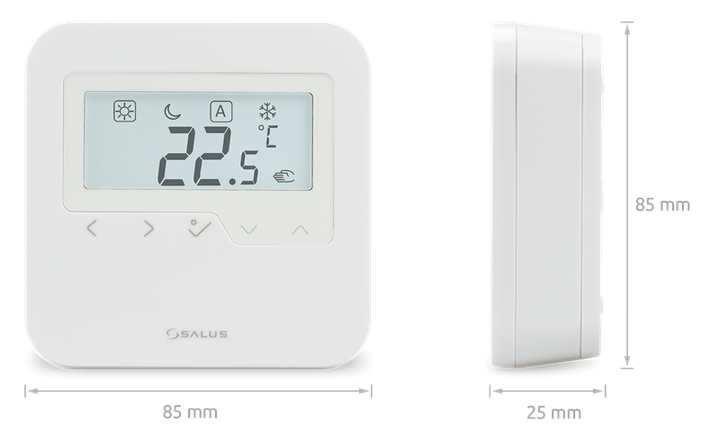 Терморегулятор для теплої підлоги Salus Controls HTRS-RF зв'язок ZigBee накладний монтаж 615122625 - изображение 3