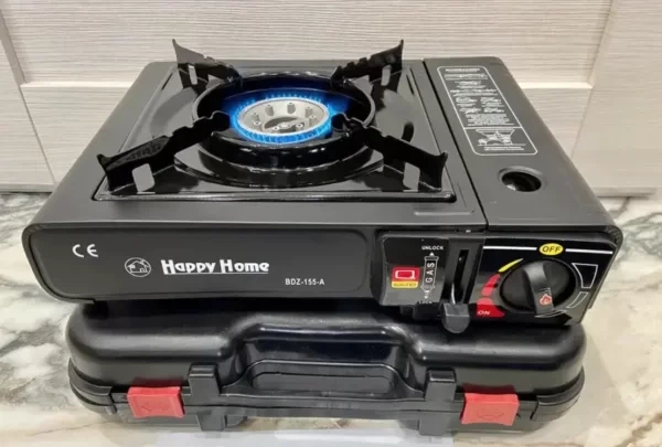 Портативная туристическая газовая плита с пьезоподжигом Happy Home BDZ-155-A в кейсе - изображение 3