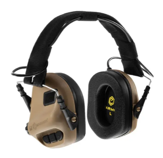 Навушники активні тактичні для стрільби EARMOR M31 Coyote Brown Пісчані - зображення 2