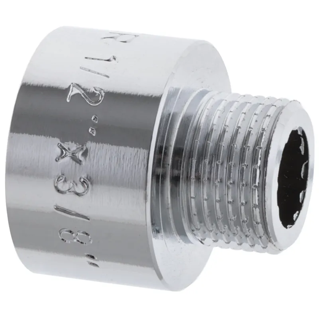 Переходник (коннектор) 3/8"х1/2" (хром) KOER KF.A0406.CHR (KF0137) - Фото 1 Переходник (коннектор) 3/8"х1/2" (хром) KOER KF.A0406.CHR (KF0137) - изображение 1
