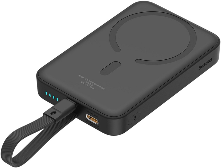 Powerbank Baseus Magnetic Mini MagSafe Lightning 10000 mAh 20 W Black (P10022109113) - obraz 4
