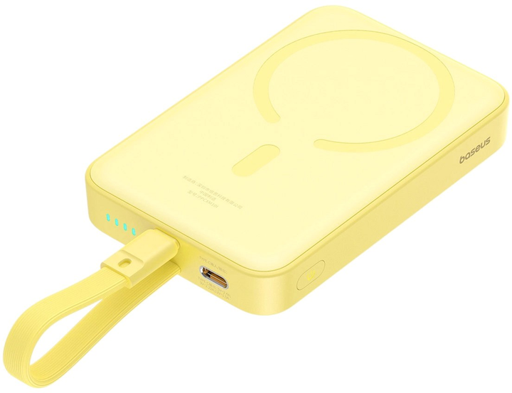 Powerbank Baseus Magnetic Mini MagSafe Lightning 10000 mAh 20 W Yellow (P10022109Y23) - obraz 3