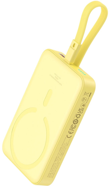 Powerbank Baseus Magnetic Mini MagSafe Lightning 10000 mAh 20 W Yellow (P10022109Y23) - obraz 5