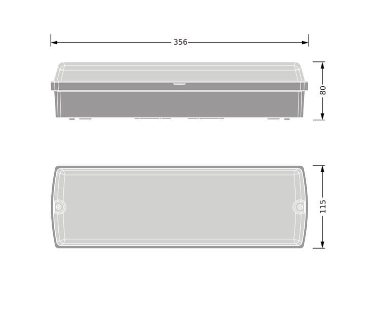 LED Светильник накладной 8W V 840lm 3000-4000K IP65 356x115x80mm [4099854290480] Ledvance BLKH COMP RC V CPS BK - изображение 4