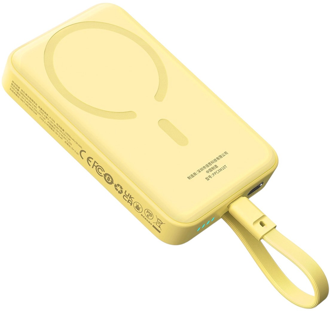 Powerbank Baseus Magnetic Mini MagSafe USB-C 10000 mAh 30 W Yellow (P1002210BY23) - obraz 5