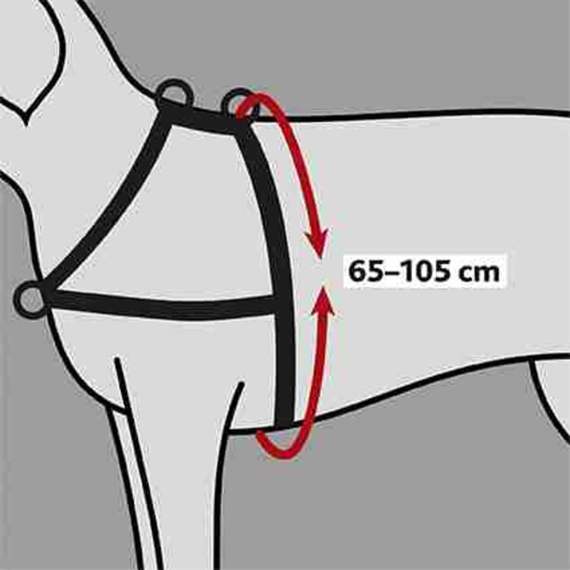 Szelki dla psów Trixie Training Harness Lead'n'Walk Soft treningowe czarne L-XL 65-105 cm (4011905130576) - obraz 3
