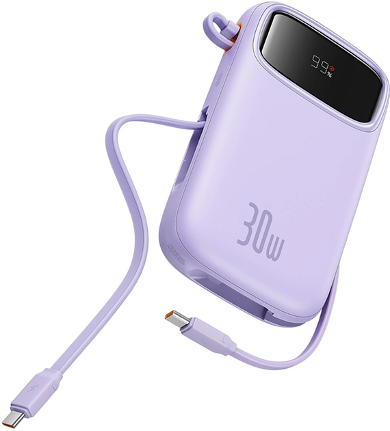 Powerbank Baseus Qpow 2 USB-C 10000 mAh 30 W Purple (P10055008513) - obraz 2