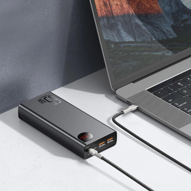 Powerbank Baseus Adaman Metal 20000 mAh 65 W Black (PPADM65-S) - obraz 10
