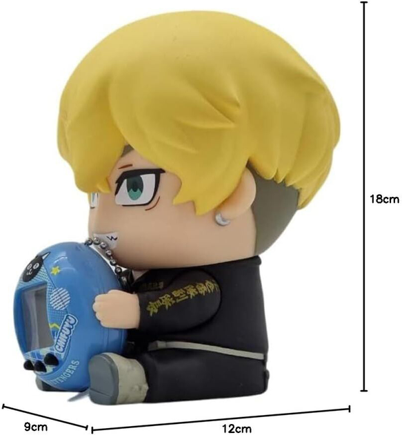 Інтерактивний набір Bandai Tokyo Revengers Hugmy Tamagotchi + Chifuyu Support 18 см (3701405813345) - зображення 4