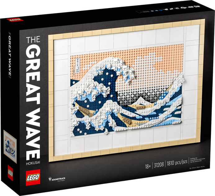 Zestaw klocków LEGO ART Hokusai, "Wielka fala" 1810 elementów (31208) - obraz 1