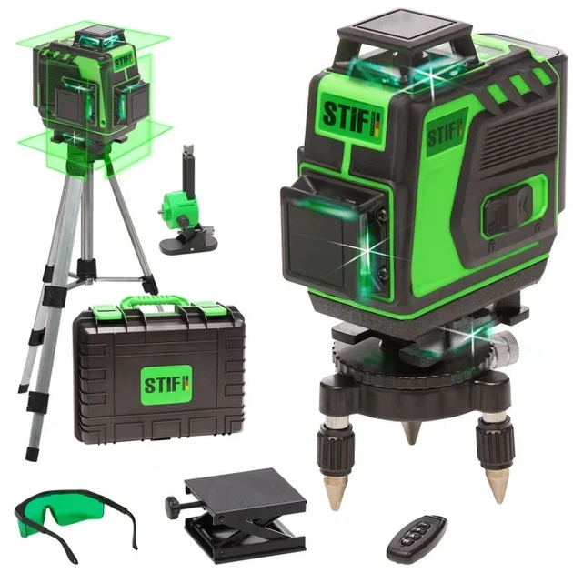 Лазерный уровень нивелир Stif 4D BL-16 XL 2 + штатив 150 см - Фото 3 Лазерный уровень нивелир Stif 4D BL-16 XL 2 + штатив 150 см - изображение 3