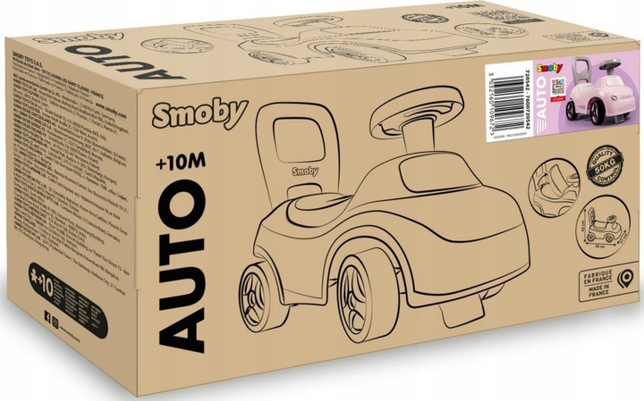 Толокар Smoby Toys 54 х 27 х 40 см рожевий (3032167205421) - зображення 9