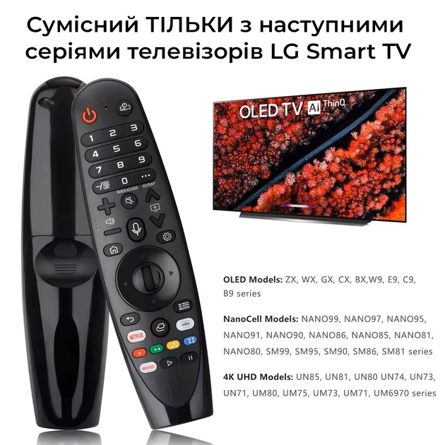 Пульт с гироскопом и микрофоном Magic Remote AN-MR20GA для телевизоров LG Smart TV - Фото 3 Пульт с гироскопом и микрофоном Magic Remote AN-MR20GA для телевизоров LG Smart TV - изображение 3